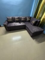 L-Shape Sofa In Texture Sude velvet - Image 4