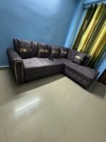 L-Shape Sofa In Texture Sude velvet - Image 3