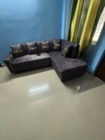 L-Shape Sofa In Texture Sude velvet - Image 2