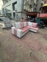 Elegant Dual Premium Colour Fabric L-Shape Sofa - Image 2