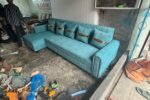 Stylish Modern L-Shape Sofa in Premium Sky Blue Finish - Image 4
