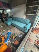 Stylish Modern L-Shape Sofa in Premium Sky Blue Finish - Image 2