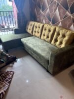 Modern L-Shape Sofa Dual Colour fabric